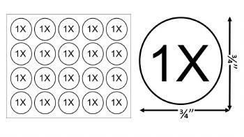 Sticker Size Label-Sz 1X 20pcs x 50sheets= 1,000pcs