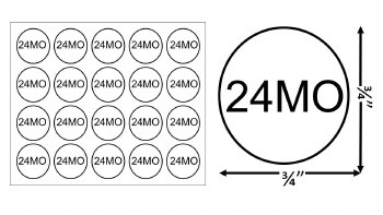 Sticker Size Label-Sz 24MO 20pcs x 50sheets= 1,000pcs