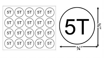 Sticker Size Label-Sz 5T 20pcs x 50sheets= 1,000pcs