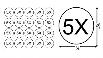 Sticker Size Label-Sz 5X 20pcs x 50sheets= 1,000pcs