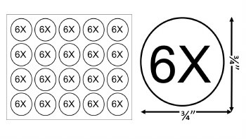 Sticker Size Label-Sz 6X 20pcs x 50sheets= 1,000pcs