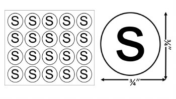 Sticker Size Label-Sz S 20pcs x 50sheets= 1,000pcs