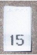 Woven Number Label-15-White tab (1,000pcs/box)