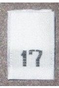 Woven Number Label-17-White tab (1,000pcs/box)