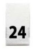 Woven Number Label-24-White tab (1,000pcs/box)