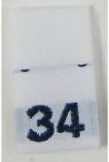 Woven Number Label-34-White tab (1,000pcs/box)