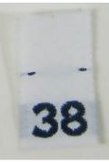 Woven Number Label-38-White tab (1,000pcs/box)