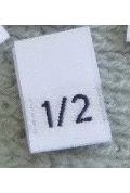 Woven Size Label-Sz 1/2-White tab (1,000pcs/box)