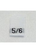 Woven Size Label-Sz 5/6-White tab (1,000pcs/box)