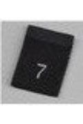 Woven Number Label-7-black Tab