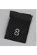 Woven Number Label-8-black Tab