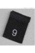 Woven Number Label-9-black Tab