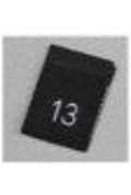 Woven Number Label-13-Black tab