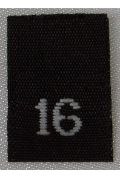 Woven Number Label-16-Black tab