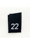 Woven Number Label-22-Black tab