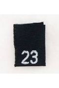 Woven Number Label-23-Black tab