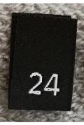 Woven Number Label-24-Black tab