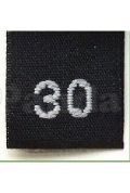 Woven Number Label-30-Black tab