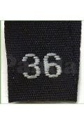 Woven Number Label-36-Black tab