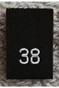 Woven Number Label-38-Black tab