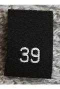 Woven Number Label-39-Black tab