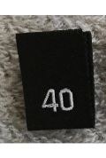 Woven Number Label-40-Black tab