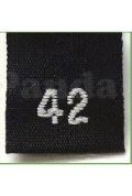 Woven Number Label-42-Black tab