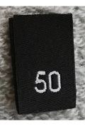 Woven Number Label-50-Black tab