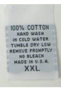 Woven Label-100% Cotton-Sz XXL-White tab (1,000pcs/box) (Made in USA)