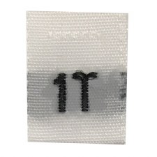 Woven Size Label-Sz 1T-White tab