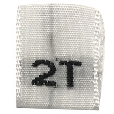 Woven Size Label-Sz 2T-White tab