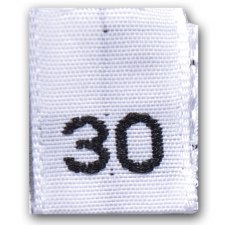 Woven Number Label-30-White tab (1,000pcs/box)