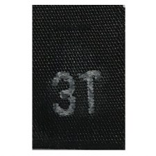 Woven Size Label-Sz 3T-Black tab