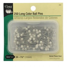 White Ball Pins-Long-No.24 1 1/2''