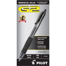 Gel Pen-Retractable-Pilot-Fine Point-0.7 mm-Black