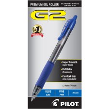 Gel Pen-Retractable-Pilot-Fine Point-0.7 mm-Blue