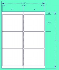 Label-4 x 3 1/3 (DL4-333-100G)-6 labels/sheet