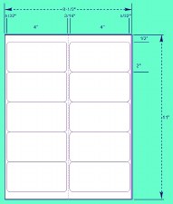 Laser Label-4 x 2 (DL4-2-100G)-10 labels/sheet