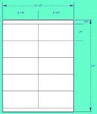 Laser Label-4 1/4 x 2 (DL425-2-100)-10 labels/sheet