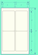 Laser Label-4 x 6 (DL-4-6-100G)-4 labels/sheet