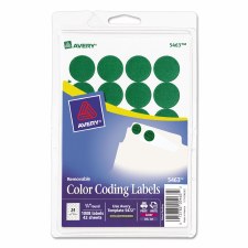 Avery Dot Label-Green-3/4"