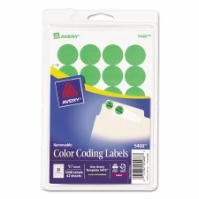 Avery Dot Label-Green Glow-3/4"