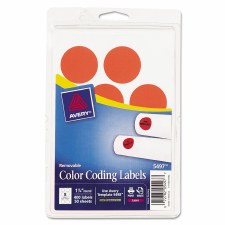 Avery Dot Label-Red Glow-1 1/4"