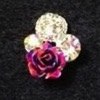 3d Flower Metal Charm #102-3pc