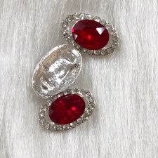 Diamond Red Oval #1808/3da