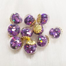 Microbead Crystal Ball 3pcs 06-Purple