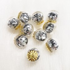 Microbead Crystal Ball 3pcs 02-Silver
