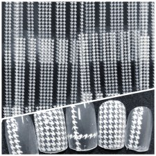 Large Sticker Sheet Houndstooth White 01