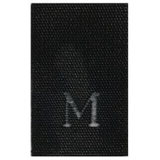 Woven Size Label-Sz M-Black tab (1,000pcs/box)