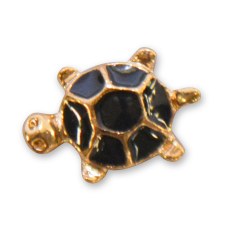 Metal Charm-100pc-turtle Blk